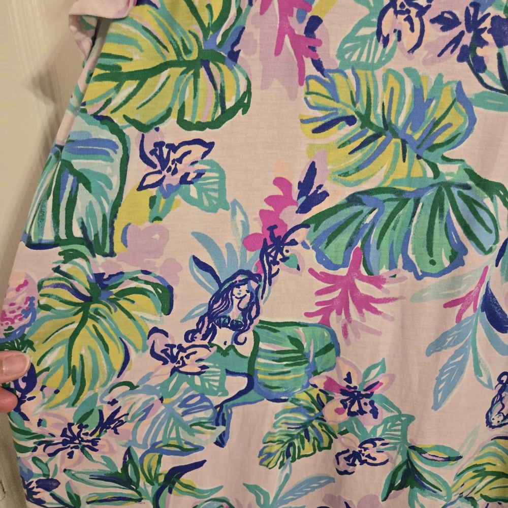 Lilly Pulitzer Billie Ruffle Dress Mermaid In The Shade Pink, Purple Size XL - Picture 6 of 8